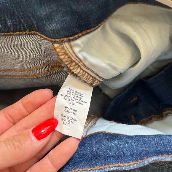 Madewell Distressed 9" High Rise Skinny Jeans Size 25 - Picture 6 of 10